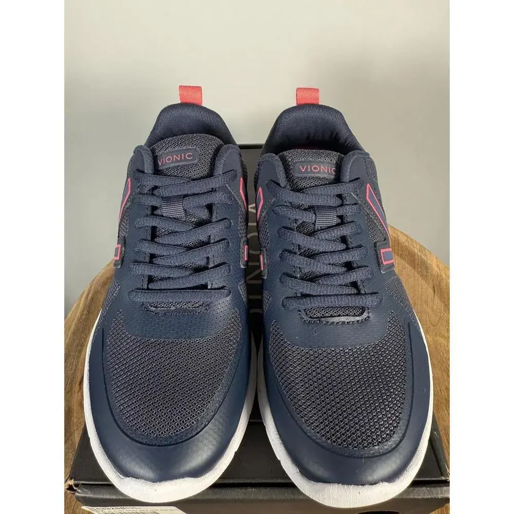 Vionic Miles II Shoes - Women's, Navy/Pink 5 W NWB - Picture 2 of 10